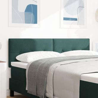 vidaXL Headboard with LED Strip Lights Adjustable Green 80 cm Velvet vidaXL