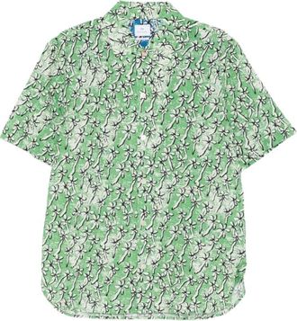 Paul Smith Shirts Green - Heren - Korte mouwen Overhemden - Groen - XL - Overhemden
