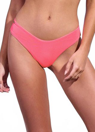 Maaji Reversible Double V Bikini Bottom In Coral Lava Journey