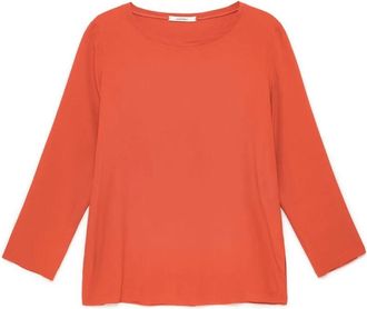 Maliparmi Fluid Crepe Shirt - Dames - Longsleeves - Oranje - S - Tops