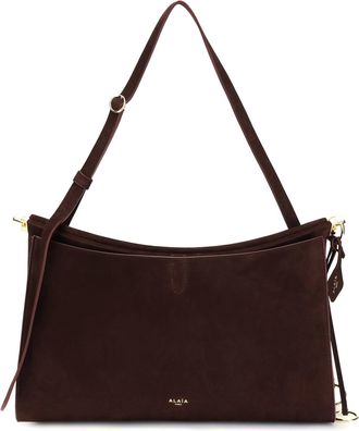 Alaia Womens Shoulder Bag Le Click Pocket Bordeaux Calf Leather