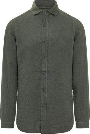 Sundek Linnen Overhemd - Heren - Casual Overhemden - Groen - XL - Linnen - Overhemden