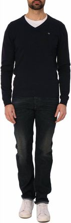 Diesel Mens Buster Mid-Rise Straight Tapered Jean In Dark Indigo