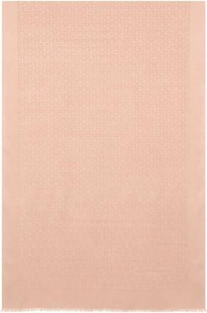 Ferragamo Silky Scarves, female, Pink, Size: ONE SIZE Gancini Silk and Wool Stole