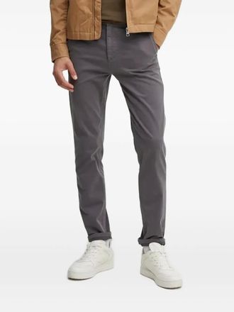 BOSS cotton trousers - men - Elastane/Polyester/Cotton/Cotton - 36/34 - Grey