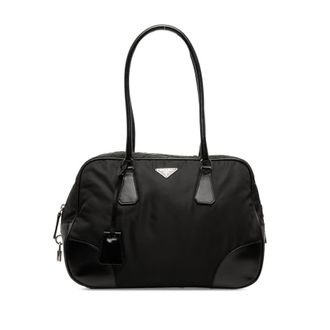 Prada Pre-owned Prada Soft Calf Trimmed Tessuto Bauletto Bag Ladies M6M31C8BKH2YO5TS