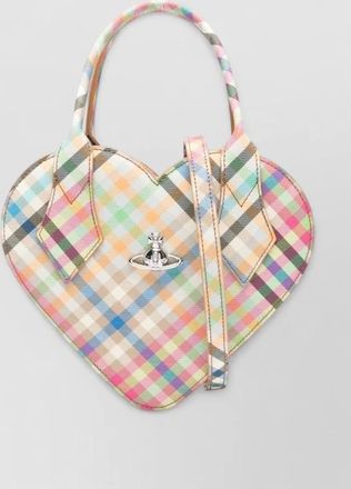 Vivienne Westwood shoulder bag checkered pattern heart shape handles