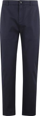 Department Five Slimme Crop Piquet Chino Broek - Heren - Chinos - Blauw - W38 - Katoen - Broeken