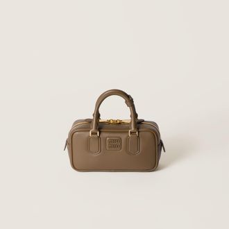 Miu Miu Arcadie Leather Bag, Woman, Tundra