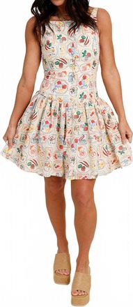 En Saison Drop-Waist Mini Dress In Multi