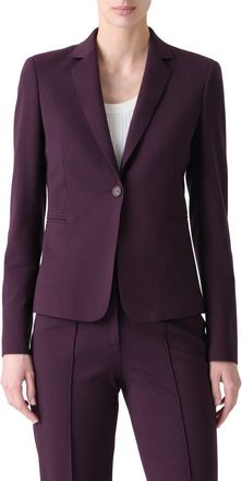 Akris Signature Jersey Blazer in Blackberry at Nordstrom, Size 10