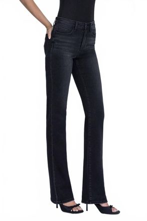 Flying Monkey Womens High Rise Bootcut Jeans In Black