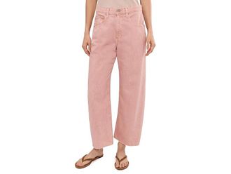 AG - Adriano Goldschmied Hattie High-Rise Crop Barrel in Sulfur Sparkling Rose Womens Jeans Sulfur Sparkling Rose : 30 26.5, Cotton/Denim