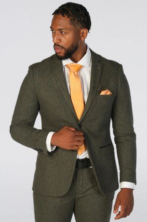 PAUL ANDREW Blazer Wool Blend Tweed Sport Coat Tailored Fit