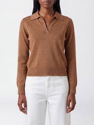 KANGRA V-Neck Wool and Cashmere Knit Polo with Long Sleeves
