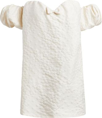 Markarian Brigitte brocade-effect silk dress - women - Silk/Polyester - 0 - White
