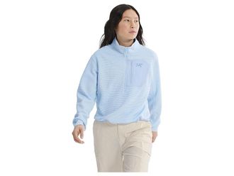 Arc'teryx Olera Zip Neck Womens Sweatshirt Alpine Blue : XL, Polyester