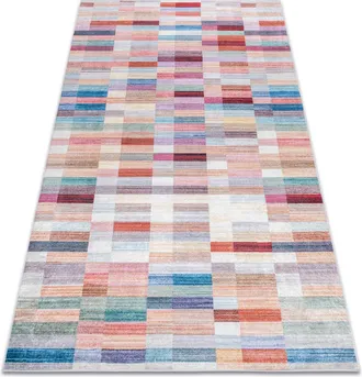 RugsX Alfombra Lavable Andre 2295 Rayas Antideslizante - Rosado / Azul Multicolour 160x220 Cm