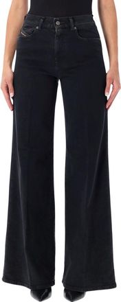 Diesel Black Flared High Rise Jeans