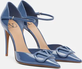 Valentino Garavani DOrsay VLogo patent leather pumps