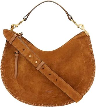 Isabel Marant Oskan Soft Zip - Dames - Handtassen - Bruin - ONE Size - Leer - Tassen
