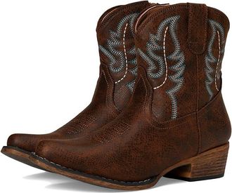 Roper Shay Cowboy Womens Boots Cognac Faux Leather : 10.5 M, Synthetic