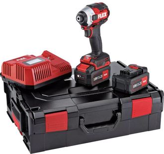 Flex Atornillador De Impacto 18v - 2 Bater&iacute;as 5,0 Ah + Cargador + Reserva De Puntas + L-boxx - 520771