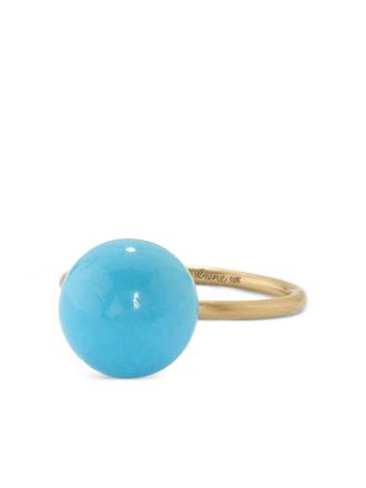 Irene Neuwirth 18K yellow gold medium Turquoise Gumball ring - women - 18kt Yellow Gold/Turquoise - 7