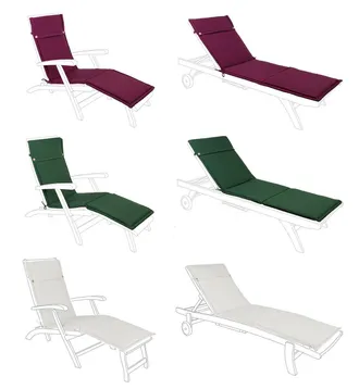 BIZZOTTO Bizzotto - Cuscino Per Lettino E Sdraio Da Esterno, Sfoderabile Ed Idrorepellente, 190 X 62 Cm -verde Scuro / Poliestere