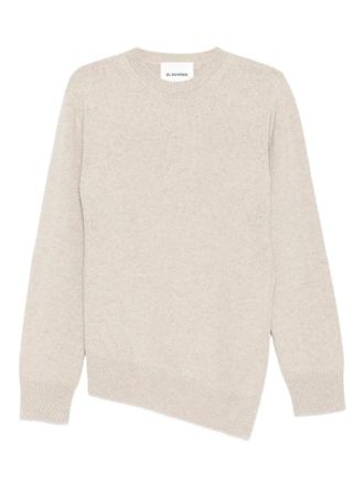 Jil Sander asymmetric-hem wool sweater - women - Cashmere/Wool - 36 - Neutrals