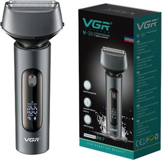 Trade Shop Trade Shop - Rasoio Elettrico Barba Trimmer Professionale Ricaricabile Ipx7 Lavabile Vgr V-381