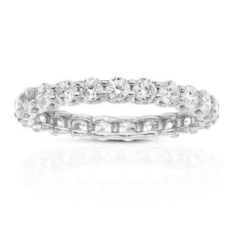 Vir Jewels 1.50 cttw Lab Grown Diamond Eternity Ring Wedding Band in 14K White Gold For Women