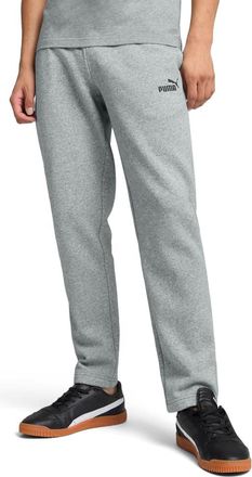 Puma Mens Essentials Fleece Sweatpants (Available in Big & Tall), Medium Gray Heather Open Leg Ss25, Large
