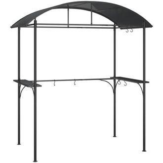 vidaXL Vidaxl - Cenador Barbacoa Estante Lateral Acero Antracita 220x115x230 Cm