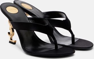 Saint Laurent Opyum 85 satin cr&ecirc;pe mules