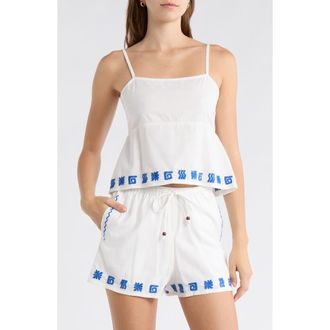 Billabong Embroidered Camisole in Salt Crystal at Nordstrom, Size X-Small