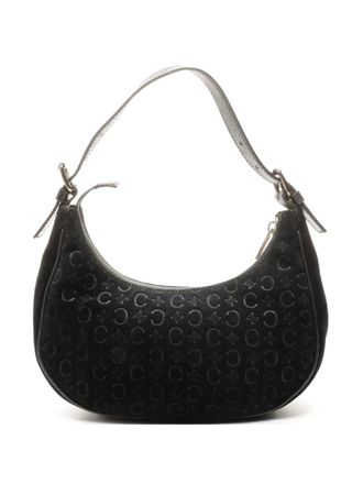 Celine 1990-2000s Macadam suede shoulder bag - Zwart