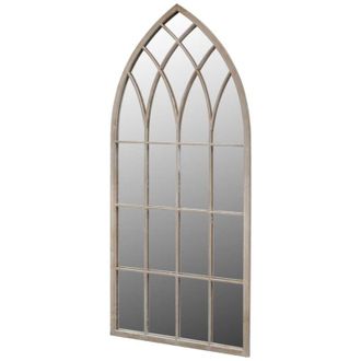 vidaXL Vidaxl - Iron Gothic Rustic Arch Garden Mirror Outdoor Vintage Romance Glass Wall Large