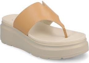 Journee Collection Carah Platform Wedge Sandal in Tan at Nordstrom Rack, Size 7.5