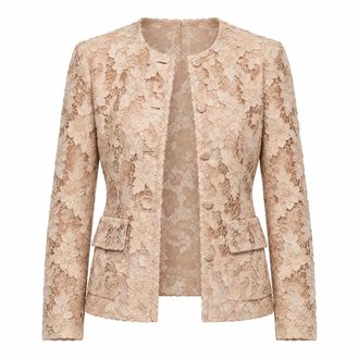 Dolce & Gabbana Chaqueta Informal Tejida - Jackets - Mujer - Beige - S