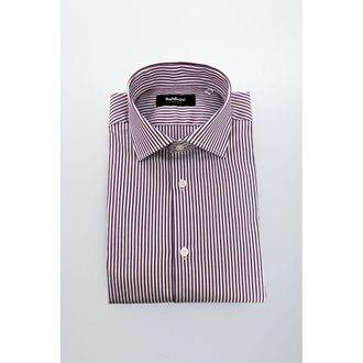 Baldinini Purple Cotton Men Mens Shirt
