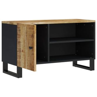 Berkfield Home TV Cabinet 80x33x46 cm Solid Wood Mango&Engineered Wood in Brown | Size: 80 x 33 x 46 cm