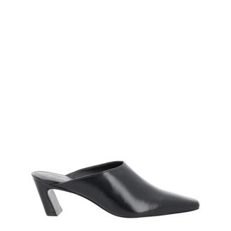 Stuart Weitzman Stasso Square Toe Mules - Dames - Muiltjes - Zwart - 36 EU - Leer - Schoenen
