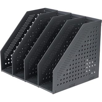 OEM Revistero Plegable Con 4 Compartimentos, Caja De Almacenamiento Ajustable, Organizador De Escritorio, Sujetalibros, Portadocumentos, Soporte, Carpetas