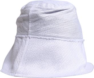 Dolce & Gabbana White Polyester Wide Brim Bucket Mens Hat