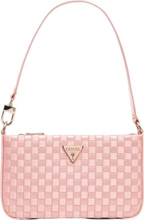 Guess Twiller Mini Top Zip Schoudertas - Dames - Schoudertassen - Roze - ONE Size - Katoen - Tassen