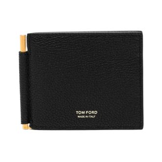 Tom Ford Grained Leather Money Clip Wallet