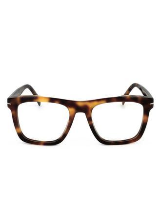 Eyewear by David Beckham tortoise-shell square frame glasses - men - Acetate - 51 - Brown
