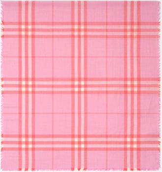 Burberry Reversible Check Wool Silk Scarf
