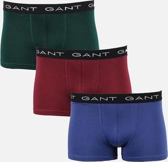 GANT Mens GANT 3-Pack Boxer Trunks, Vintage Blue - Green - Size: 32/33/32